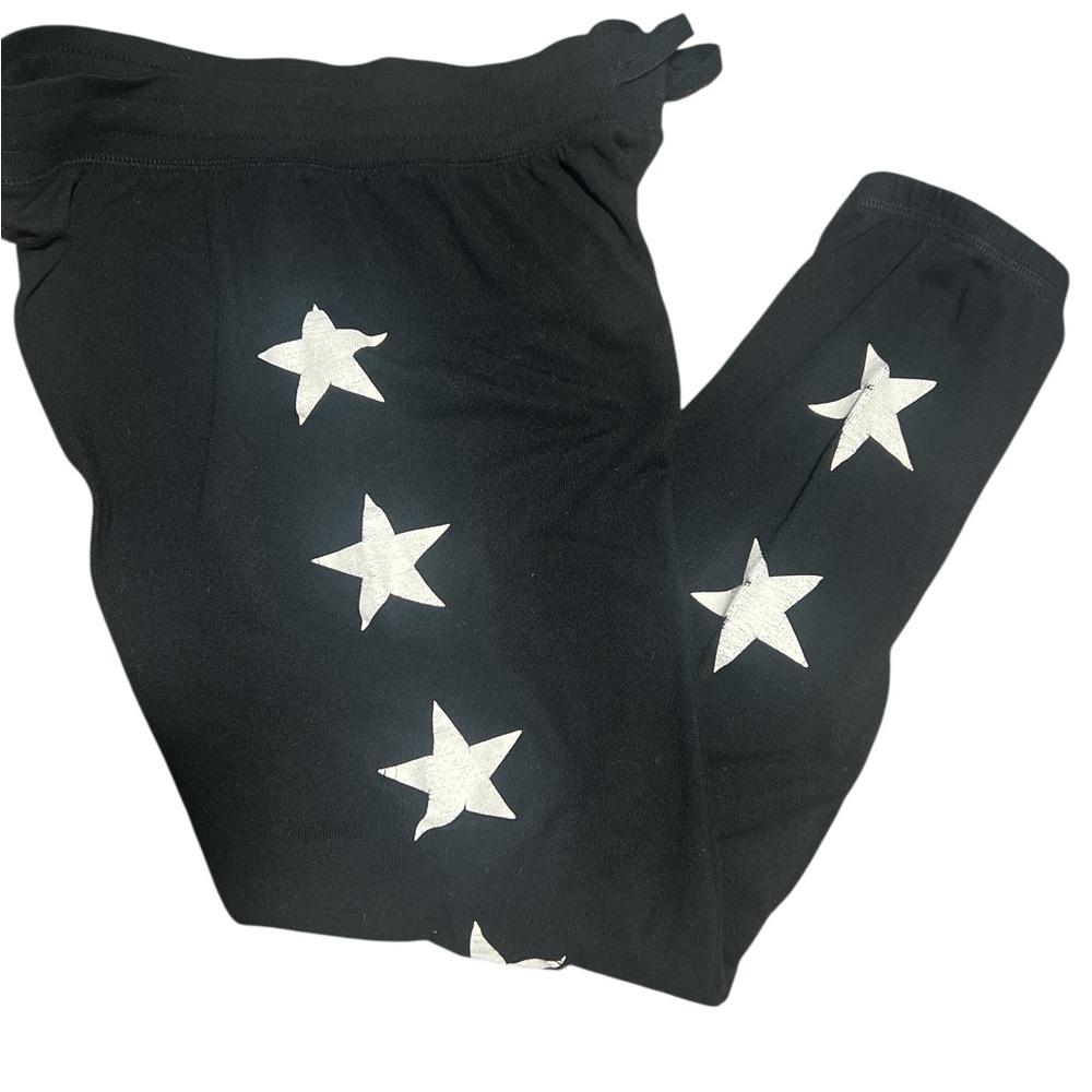 Aqua Black Star Women Leggings